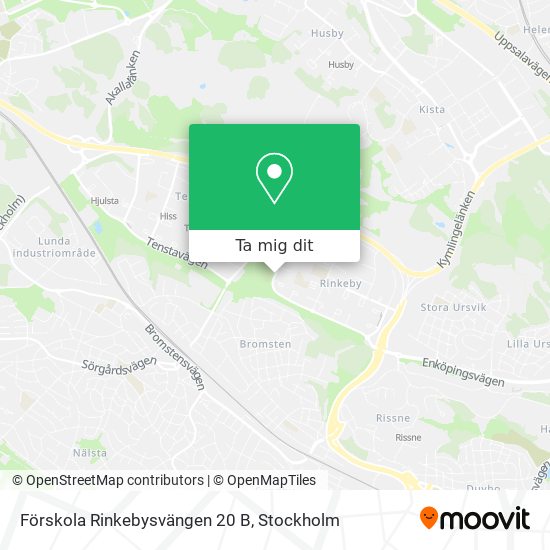 Förskola Rinkebysvängen 20 B karta
