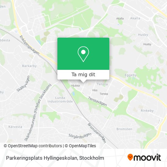 Parkeringsplats Hyllingeskolan karta