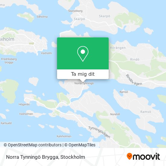 Norra Tynningö Brygga karta