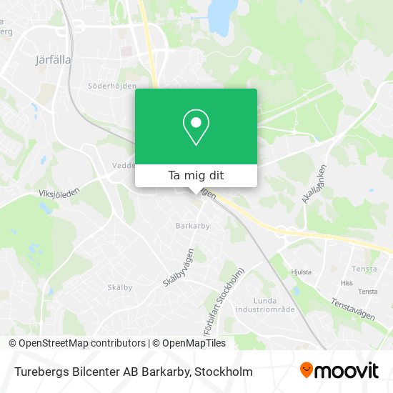 Turebergs Bilcenter AB Barkarby karta