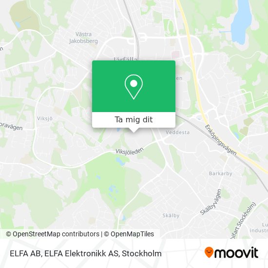 ELFA AB, ELFA Elektronikk AS karta