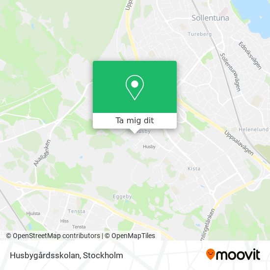 Husbygårdsskolan karta