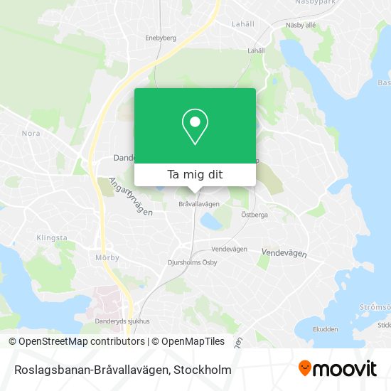 Roslagsbanan-Bråvallavägen karta