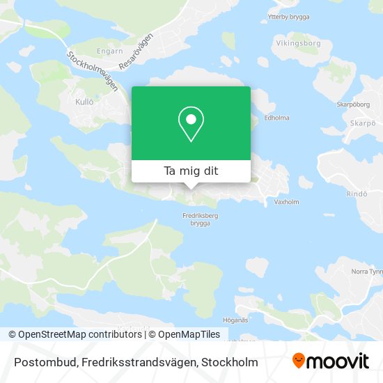 Postombud, Fredriksstrandsvägen karta