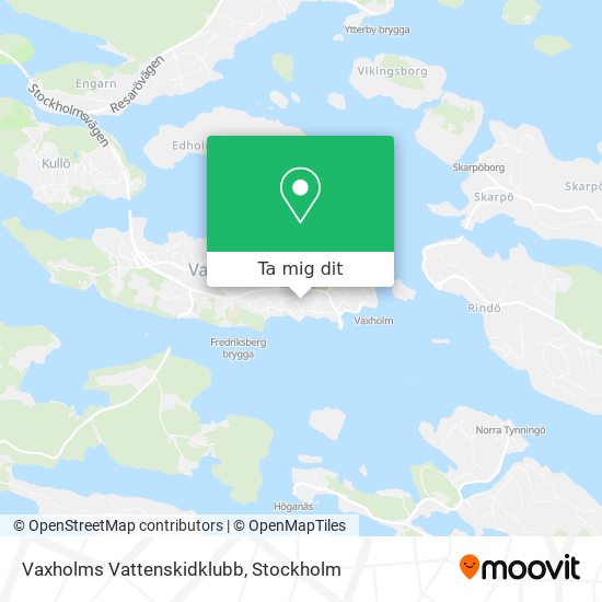 Vaxholms Vattenskidklubb karta