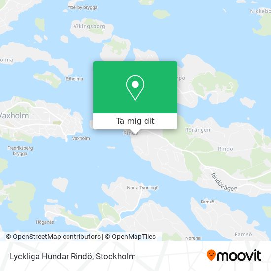 Lyckliga Hundar Rindö karta