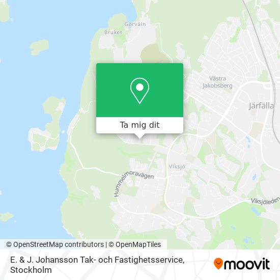 E. & J. Johansson Tak- och Fastighetsservice karta