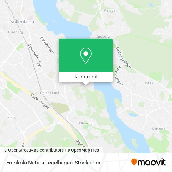 Förskola Natura Tegelhagen karta