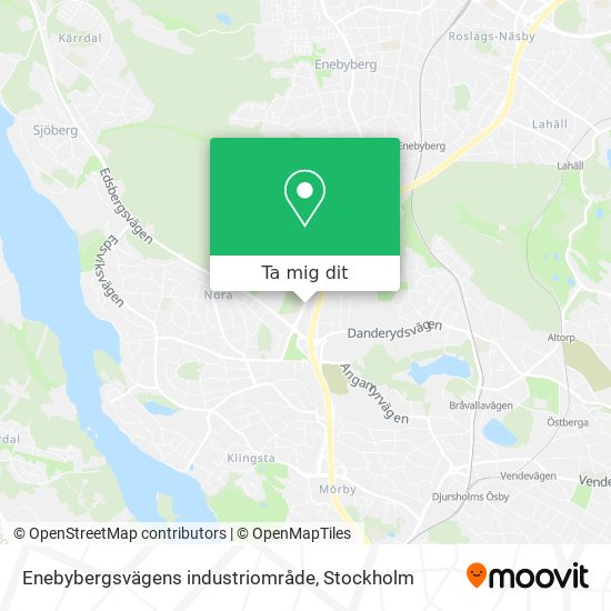 Enebybergsvägens industriområde karta