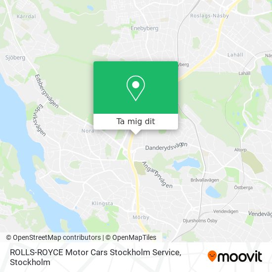 ROLLS-ROYCE Motor Cars Stockholm Service karta