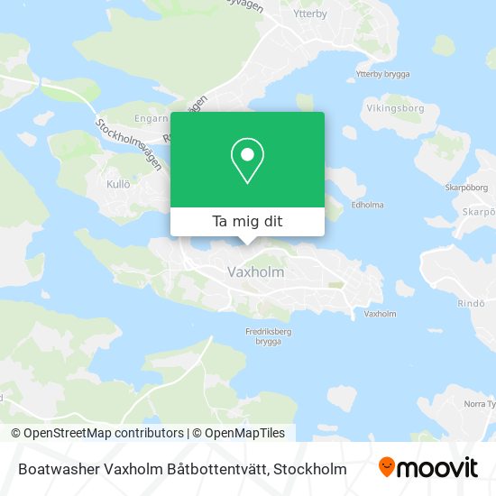 Boatwasher Vaxholm Båtbottentvätt karta