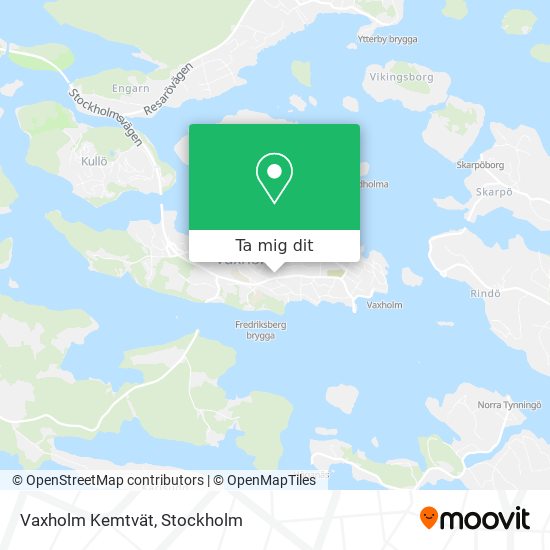 Vaxholm Kemtvät karta