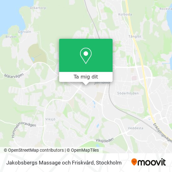 Jakobsbergs Massage och Friskvård karta