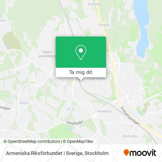 Armeniska Riksförbundet i Sverige karta