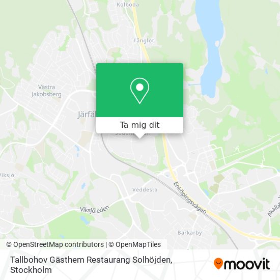 Tallbohov Gästhem Restaurang Solhöjden karta