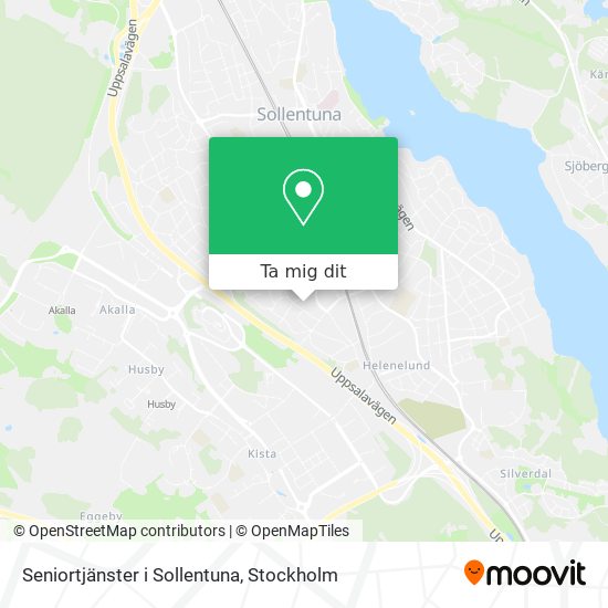 Seniortjänster i Sollentuna karta