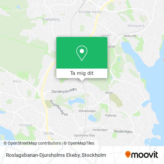 Roslagsbanan-Djursholms Ekeby karta