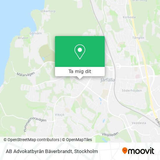 AB Advokatbyrån Bäverbrandt karta