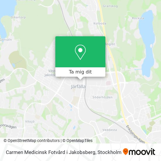 Carmen Medicinsk Fotvård i Jakobsberg karta