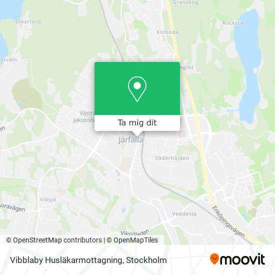 Vibblaby Husläkarmottagning karta