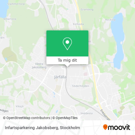 Infartsparkering Jakobsberg karta