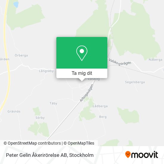 Peter Gelin Åkerirörelse AB karta