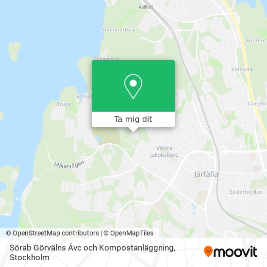 Sörab Görvälns Åvc och Kompostanläggning karta