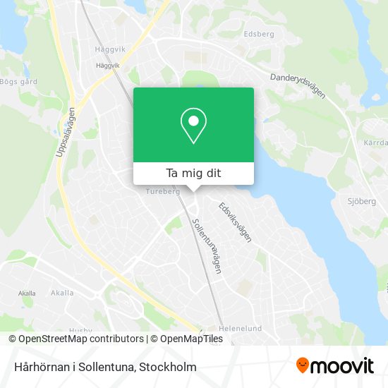 Hårhörnan i Sollentuna karta