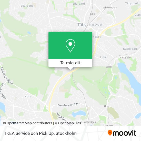 IKEA Service och Pick Up karta