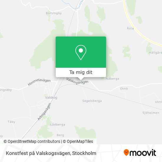 Konstfest på Valskogsvägen karta