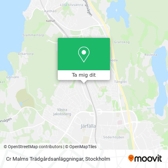 Cr Malms Trädgårdsanläggningar karta