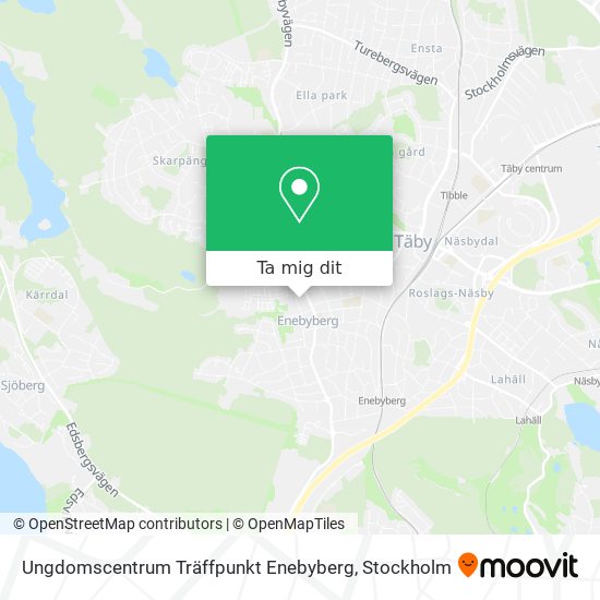 Ungdomscentrum Träffpunkt Enebyberg karta