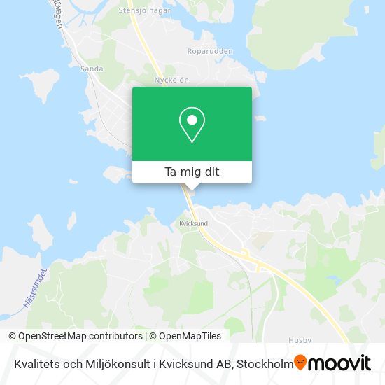 Kvalitets och Miljökonsult i Kvicksund AB karta