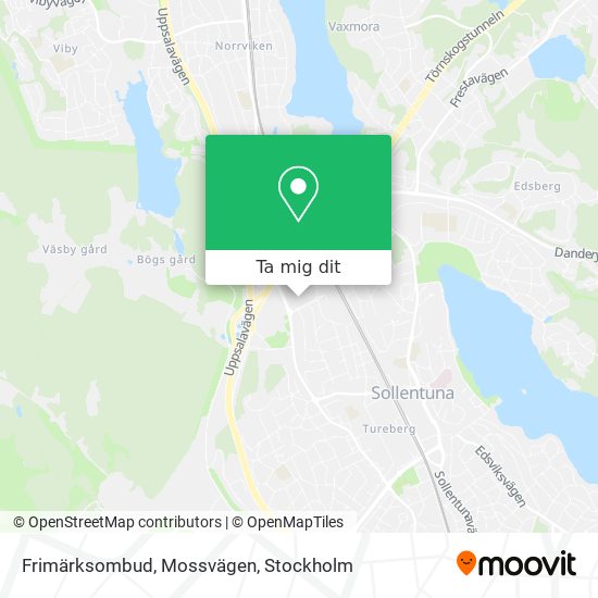 Frimärksombud, Mossvägen karta