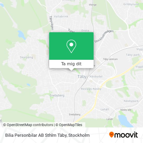 Bilia Personbilar AB Sthlm Täby karta