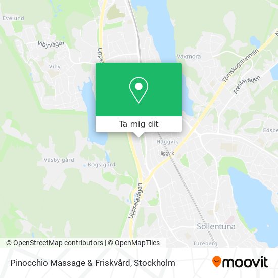 Pinocchio Massage & Friskvård karta