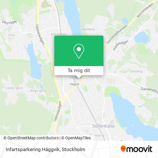 Infartsparkering Häggvik karta