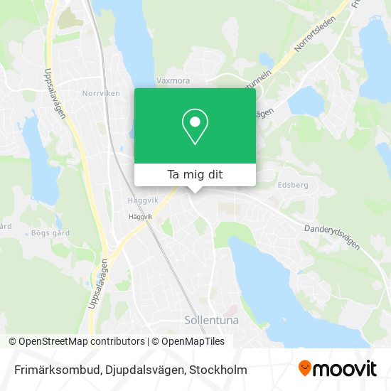 Frimärksombud, Djupdalsvägen karta