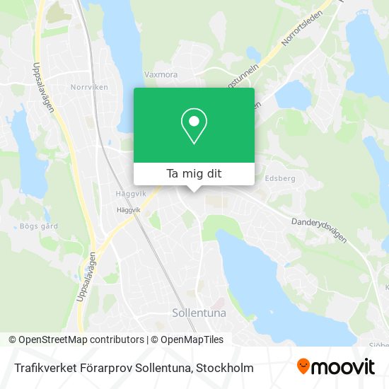 Trafikverket Förarprov Sollentuna karta