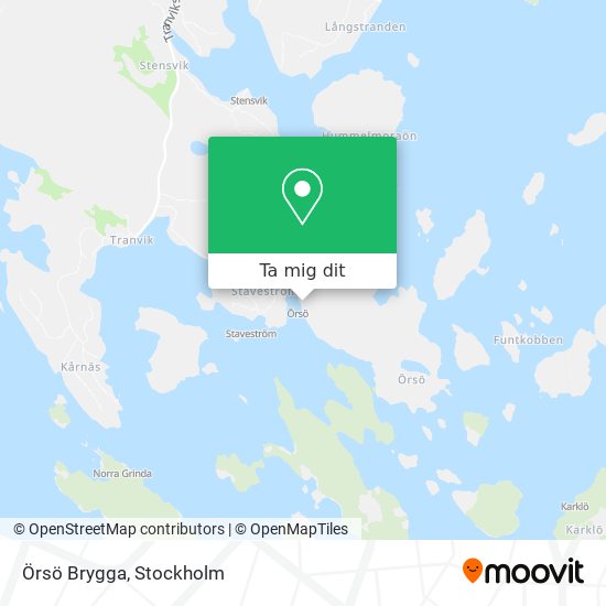 Örsö Brygga karta