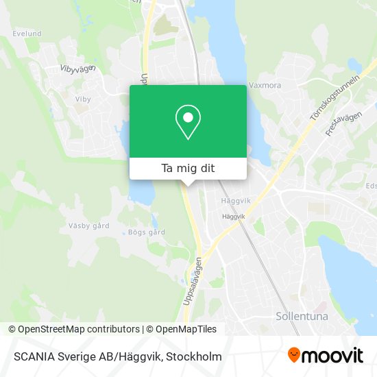 SCANIA Sverige AB/Häggvik karta