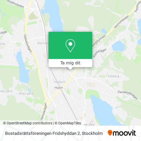 Bostadsrättsföreningen Fridshyddan 2 karta