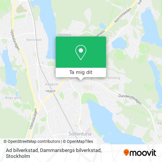 Ad bilverkstad, Dammarsbergs bilverkstad karta