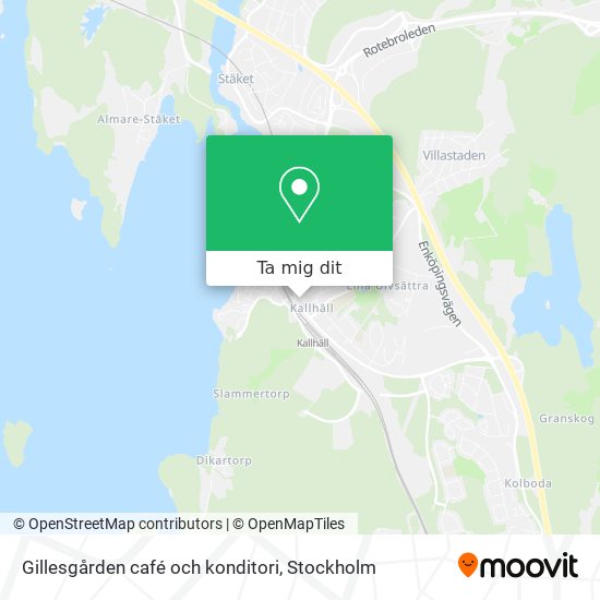 Gillesgården café och konditori karta