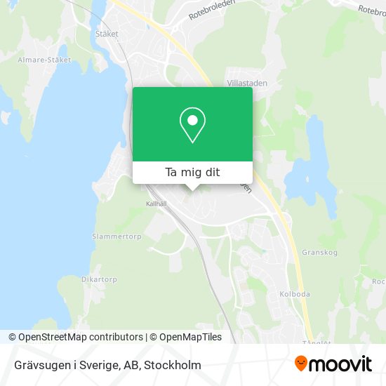 Grävsugen i Sverige, AB karta