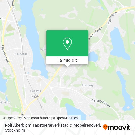 Rolf Åkerblom Tapetserarverkstad & Möbelrenoveri karta