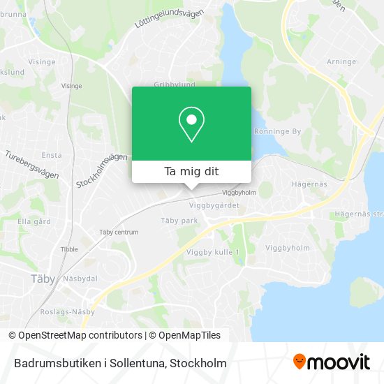 Badrumsbutiken i Sollentuna karta