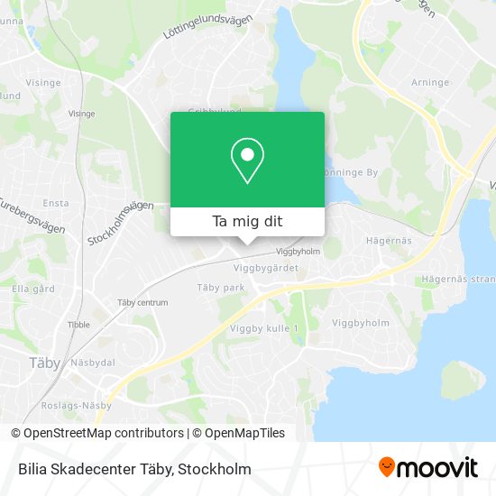 Bilia Skadecenter Täby karta