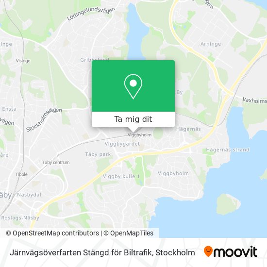 Järnvägsöverfarten Stängd för Biltrafik karta