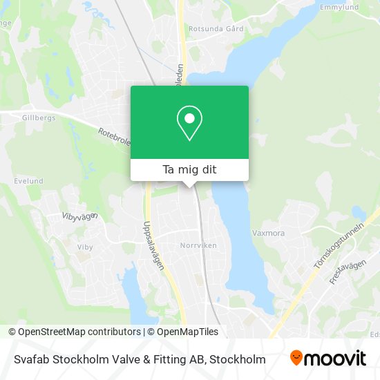 Svafab Stockholm Valve & Fitting AB karta